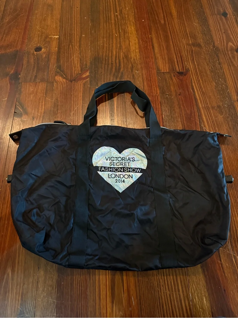 Victoria's Secret Fashion Show 2014 Black Tote with Heart Logo